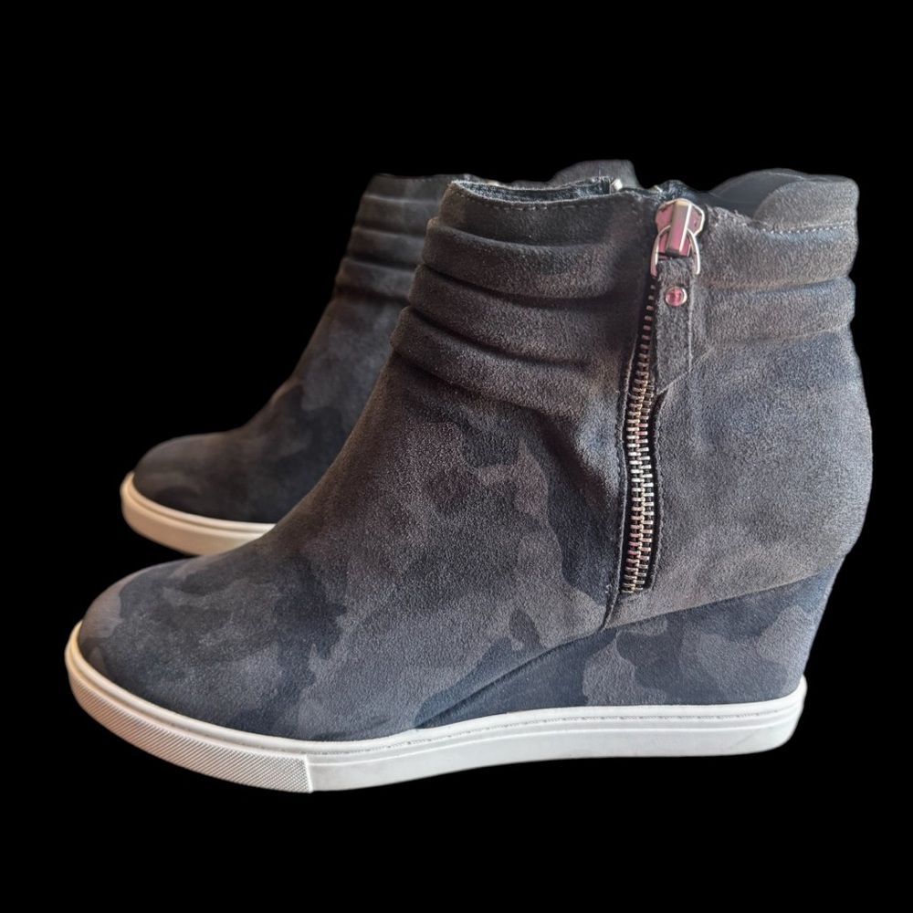 Paolo Frieda-L Blue Wedge Boots